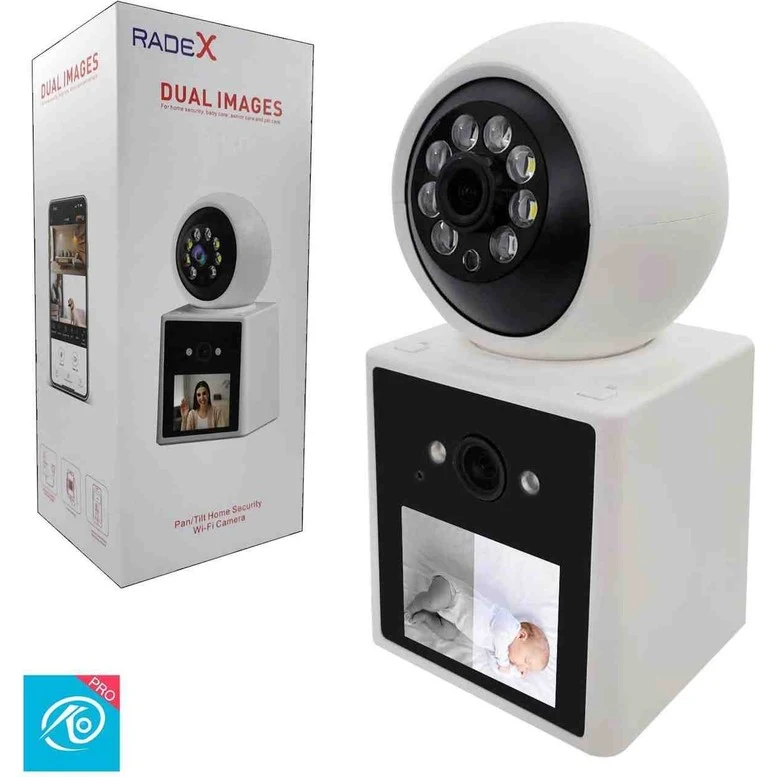Radex RX-11AI Smart Akıllı Güvenlik Kamerası 2 Kameralı 3+3mp Wi-Fi Ptz Ekranlı
